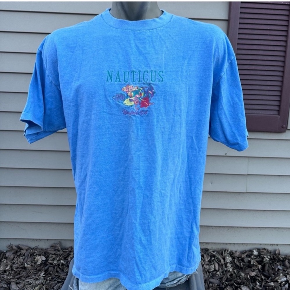 Vintage 90s T-shirt FISH Nauticus Norfolk Virginia men’s XL USA made